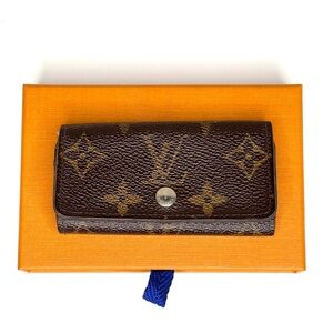 LOUIS VUITTON 4 ring Key Holder Monogram Canvas |Authentic
